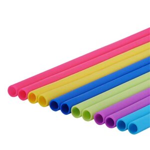 14 PCS Reusable Silicone Straws with Cleaning Brushes, tifanso Extra Wide Large Straws, Great for for 30oz and 20oz Tumblers Yeti/Rtic, 10" Extra Long Flexible Jumbo Drinking Straws for Milkshakes