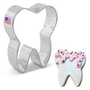tooth cookie cutter, 3.5" made in usa by ann clark