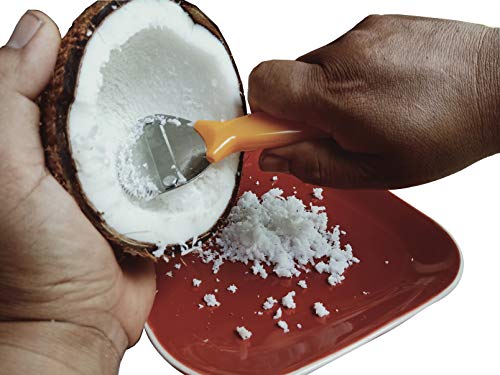 Plai Na Coconut Hand Grater Blade Slicer Shredded Scraper Coconut Meat Removal Knife Fish Skin Scale Scraper Remover Tool Vintage