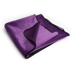 Avana Waterproof Throw Blanket | Protector for People and Pets | Leak Proof Moisture Barrier - Regular Size, Micro-Velvet Purple