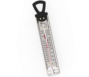 candy thermometer 12 "deep fry paddle thermometer with pot clip, best for deep fry cooking,jam,sugar,syrup,jelly making
