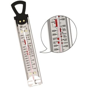 Candy Thermometer 12 "Deep Fry Paddle Thermometer with Pot Clip, Best for Deep Fry Cooking,Jam,Sugar,Syrup,Jelly Making