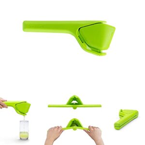 dreamfarm lime fluicer | easy squeeze manual lime juicer | citrus juicer that folds flat for space-saving storage | lime squeezer with pivot to increase leverage