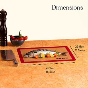 Kitzini Silicone Baking Mat Set. Non-Stick Silicone Mats for Baking. 4 Half Baking Sheets. BPA Free. Professional Grade Silicon Baking Sheet. Silicone Baking Mats for Cookies, Macarons & Pastry