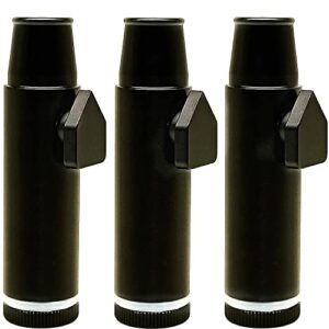 omo metal ieak-proof bottle (2nd generation upgrade version) (black）portable pepper shaker (3 pack)