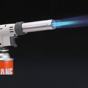 Iwatani PRO2 Culinary Professional Kitchen Butane Torch | Adjustable Flame Shape Strength 2700 F | Sous Vide Crème Brulee Pastries | Anti-flare | Incl. Stabilizing Stand | Butane Fuel Not Included