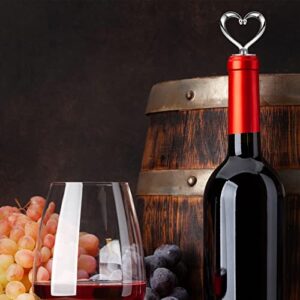 3PCS Wine Stopper Reusable Wine Stoppers Heart Shape Wine Beverage Bottle Stopper Bottle Cover Wine Outlet Cap for Wine Champagne Beer Collection