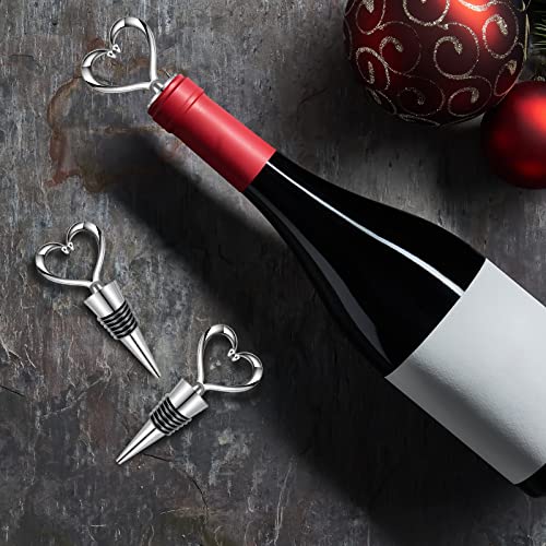 3PCS Wine Stopper Reusable Wine Stoppers Heart Shape Wine Beverage Bottle Stopper Bottle Cover Wine Outlet Cap for Wine Champagne Beer Collection