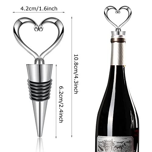 3PCS Wine Stopper Reusable Wine Stoppers Heart Shape Wine Beverage Bottle Stopper Bottle Cover Wine Outlet Cap for Wine Champagne Beer Collection