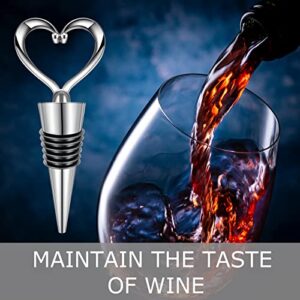 3PCS Wine Stopper Reusable Wine Stoppers Heart Shape Wine Beverage Bottle Stopper Bottle Cover Wine Outlet Cap for Wine Champagne Beer Collection