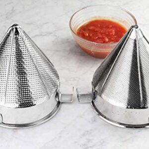 New Star Foodservice 42566 3-Piece Stainless Steel China Cap Strainer Set