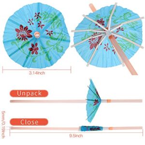 YGDZ 100pcs Umbrella Straws Fruit Straws, Disposable Luau Party Drink Umbrella Straws, Tropical Hawaiian Straws Beach Summer Pool Party Decorations