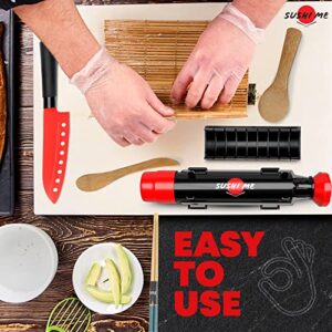 Sushi Making Kit - Sushi Kit For Home Includes Sushi Roller, Sushi Bazooka, Avocado Slicer, Sushi Knife, Sushi Bamboo Rolling Mat, Chop Sticks Pack Reusable, Best Sushi Maker Kit