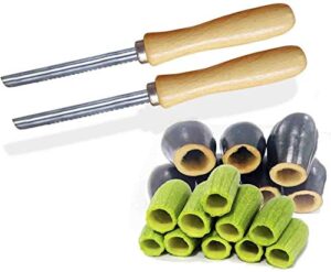 zucchini squash vegetable corer 2 pcs corers stainless steel core remover tool kitchen stuffed vegetables veggies seed remover remove seeds eggplant cucumber 8" long coring tools gadgets drill
