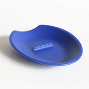 Crack'em Egg Cracker & Spoon Rest (Cobalt Blue) - Perfectly Cracks Eggs & Contains Messes - Easy to Use & Clean - Great for Kids - Prevents Broken Yolks