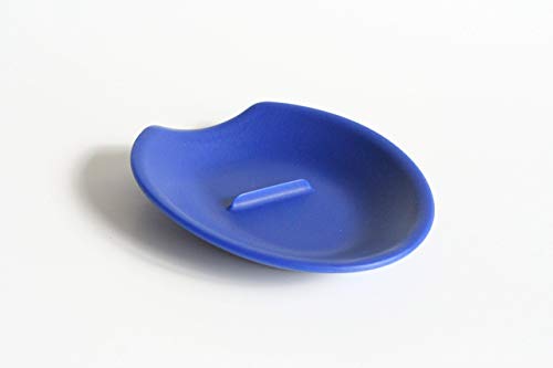 Crack'em Egg Cracker & Spoon Rest (Cobalt Blue) - Perfectly Cracks Eggs & Contains Messes - Easy to Use & Clean - Great for Kids - Prevents Broken Yolks