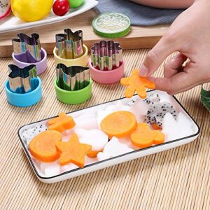 Magigift 1.5" Vegetable Cutter Shapes Set - Mini Cookie Cutters Fruit Cookie Pastry Stamps Mold for Kids Baking and Food Supplement Tools Accessories (20pack)