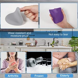 4pcs Jar Opener Gripper Pads, Multifunctional Rubber Jar Gripper Pad Jar Opener Grippers for Elderly Suffering from Arthritis Weak Hands (Blue, Green, Grey, Purple)