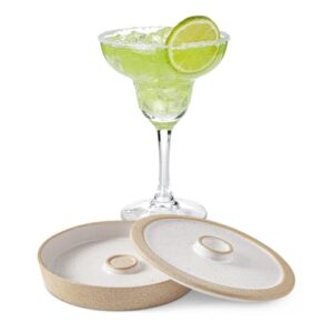 ceramic margarita salt rimmer set with lid 5.5” - salt sugar glass rimmer for cocktails - home bar accessories for tajin seasoning - rimmers for drinks - bartender kit tools - bar decor for home