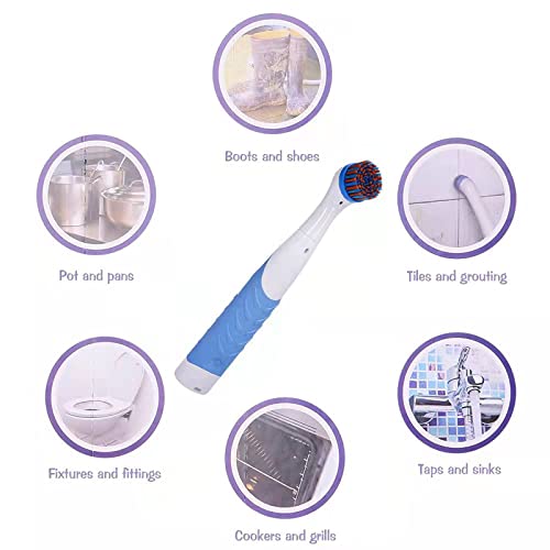 Electric Cleaning Brush with 4 in 1 Multiple Brush Heads ,Indoor Household Cordless Motorized Brush for Bathroom Toilet Kitchen Tile Crevice