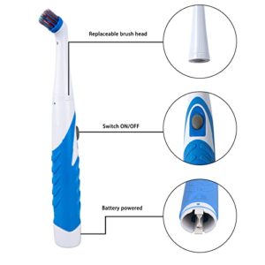 Electric Cleaning Brush with 4 in 1 Multiple Brush Heads ,Indoor Household Cordless Motorized Brush for Bathroom Toilet Kitchen Tile Crevice