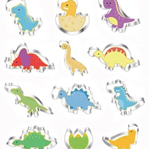 MrCookie New Dinosaur Cookie Cutters Set,Mini Small Sizes,24pcs Biscuit Molds for Kids,Cookie Molds for Baking, DIY, Kitchen, Cake, Kid's Dinosaur Party.