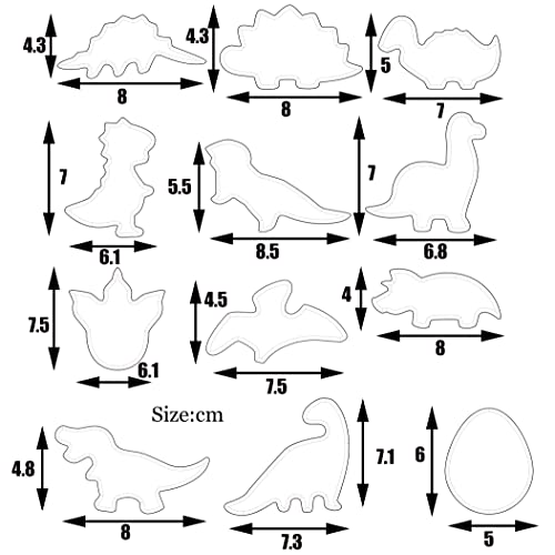 MrCookie New Dinosaur Cookie Cutters Set,Mini Small Sizes,24pcs Biscuit Molds for Kids,Cookie Molds for Baking, DIY, Kitchen, Cake, Kid's Dinosaur Party.