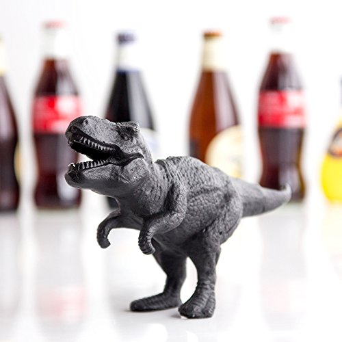 Suck UK | Cast Iron Bottle Opener | Dinosaur Themed Kitchen Decor | Novelty Bar Accessories & Bar Decor | Home Bar Accessories | Home Décor Accents | Black