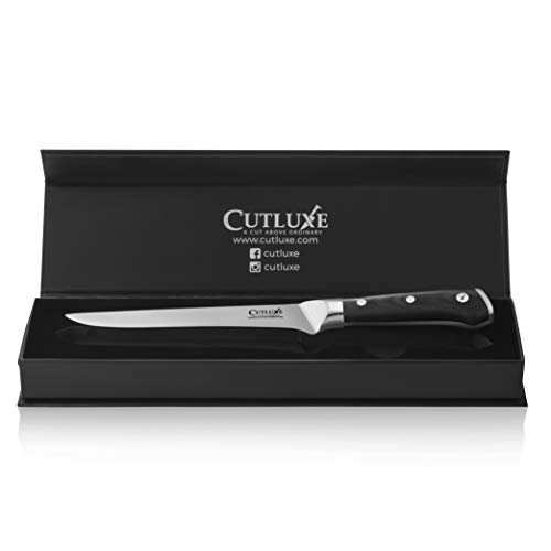 Cutluxe Boning Knife & Butcher Knife Set– Forged High Carbon German Steel – Full Tang & Razor Sharp – Ergonomic Handle Design – Artisan Series