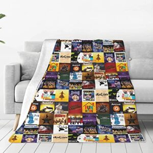 must sees show collage throw blanket cozy blanket for living room bedroom sofa camping travel soft warm portable