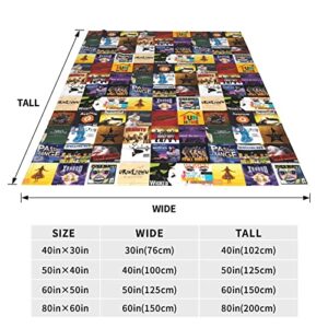 Must Sees Show Collage Throw Blanket Cozy Blanket for Living Room Bedroom Sofa Camping Travel Soft Warm Portable