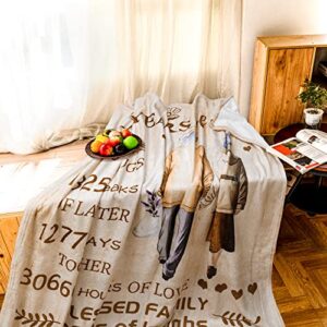 BLAMEZI 35 Years 35th Anniversary Throw Blanket Gifts, Gift for 35th Wedding Anniversary Valentine Gifts for Her Him Wife Husband Mom Dad Grandpa Grandma