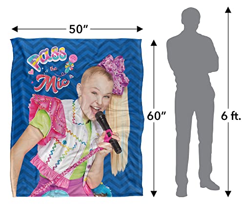 JoJo Siwa Blanket, 50"x60" Pass The Mic Silky Touch Super Soft Throw Blanket