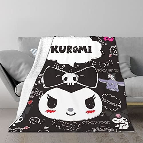 Kawaii Blanket Fleece Flannel Supper Soft Cute Blankets Cute Anime Throw Plush All Season for Bed Sofa Travelling Gift (Multi1, 40x50 inches)