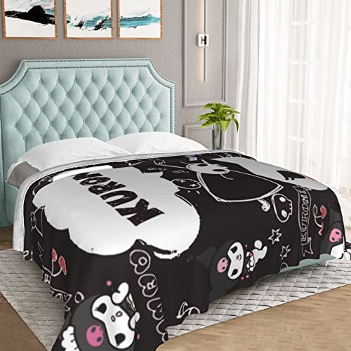 Kawaii Blanket Fleece Flannel Supper Soft Cute Blankets Cute Anime Throw Plush All Season for Bed Sofa Travelling Gift (Multi1, 40x50 inches)