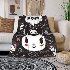 Kawaii Blanket Fleece Flannel Supper Soft Cute Blankets Cute Anime Throw Plush All Season for Bed Sofa Travelling Gift (Multi1, 40x50 inches)