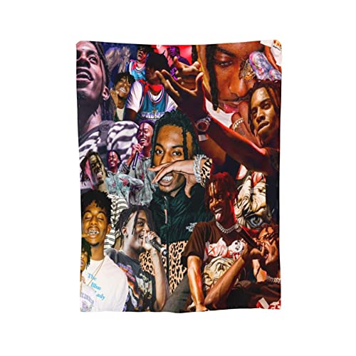 DanaJLessard Flannel Blanket Playboi Rapper Carti Throws Blanket Fleece Air Conditioning Blankets All Season 60"x50"