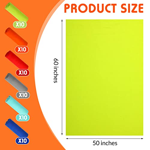 60 Pack Fleece Throw Blankets in Bulk Assorted Colors Soft Blankets Warm Polyester Sofa Blankets Solid Lightweight Cozy Airplane Blanket for Wedding, Home, Bed, Couch, Office, Camping, 50 x 60 Inch