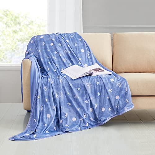 Elegear Cooling Blanket (Queen Size 90"x90"), Q-Max>0.5 Japanese Arc-Chill Cooling Blankets for Hot Sleepers, Double Sided Cold Blankets for Sleeping, Lightweight Breathable Summer Blanket - Blue