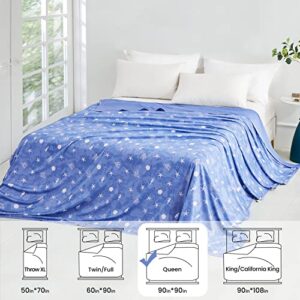 Elegear Cooling Blanket (Queen Size 90"x90"), Q-Max>0.5 Japanese Arc-Chill Cooling Blankets for Hot Sleepers, Double Sided Cold Blankets for Sleeping, Lightweight Breathable Summer Blanket - Blue