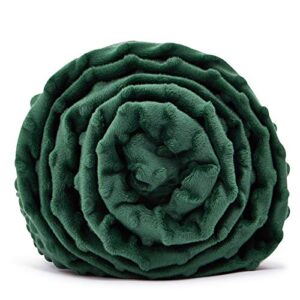 tongdada weighted blanket cover (dark green minky dot, 60''x80'' duvet cover)