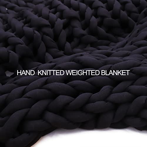 Knitted Weighted Blanket ( Grey, 60" x 80" 15 Lbs)