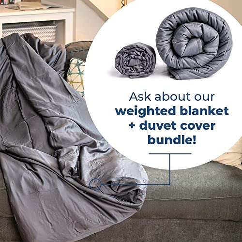 Sleepa Weighted Blanket 25 lbs - Extra Soft and Breathable Blanket Weighted with Premium Glass Beads - Relaxing Heavy Blanket for Adults (Grey)