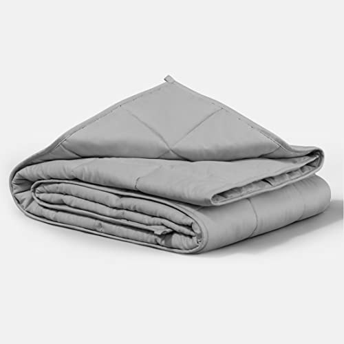 Gravity Blanket New Basics Weighted Blanket for Adults, 15 lbs Gray 48"x72", The Original Weighted Blanket for Sleep, Premium Cotton Made Blanket, Breathable Washable Blanket