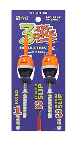 3-in-One Revolution X Weighted 7/8 Inch Oval Sick Bobber - 2 Pack