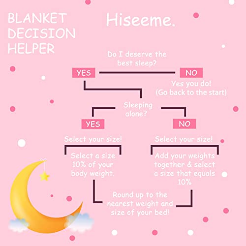Hiseeme Weighted Blanket for Twin Size Bed (17lbs, 48"x72", Grey) Soft and Luxury Minky Shell with Premium Glass Beads