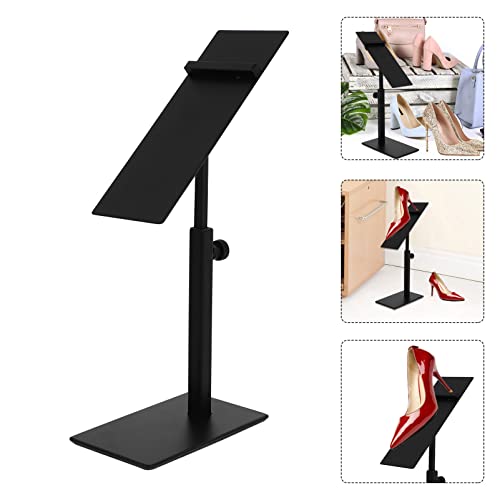 COHEALI Riser Metal Shoes Stainless Clo Simple Stand Womens Deck Display Heel Leather Steel Store Organizer Saver Household for Bracket Portable Holders Slots Holder Stacker Adjustable