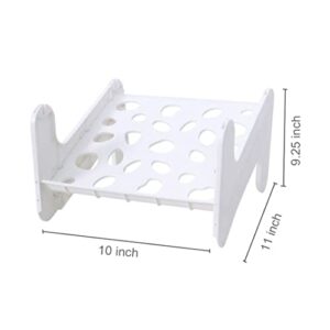 CUSNESTAL Shoe Stacker Slotz Space Saver, Shoe Racks for Closet Organization Durable Plastic Shoes Holder for Home Office Storage, White, 2 Pack