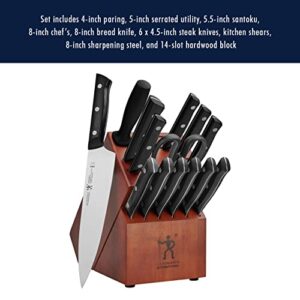 HENCKELS Dynamic Razor-Sharp 15-Piece Knife Set with Block, German Engineered Informed by 100+ Years of Mastery