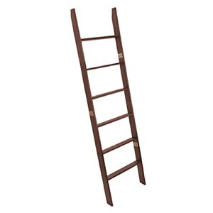 avafort wall-leaning wood blanket towel ladder (brown)